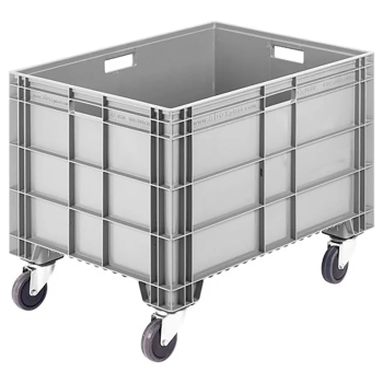 Полубокс с ручками на колесах, сплошной, п/э 633х800х600, арт. AX 8650 T