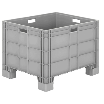 Полубокс с ручками на ножках сплошной, п/э 580х800х600, арт. AX 8650 X