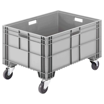 Полубокс с ручками на колесах, сплошной, п/э 520х800х600, арт. AX 8639 T